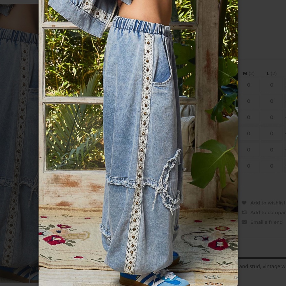 POL Light Blue Denim Joggers - Picture 11 of 13